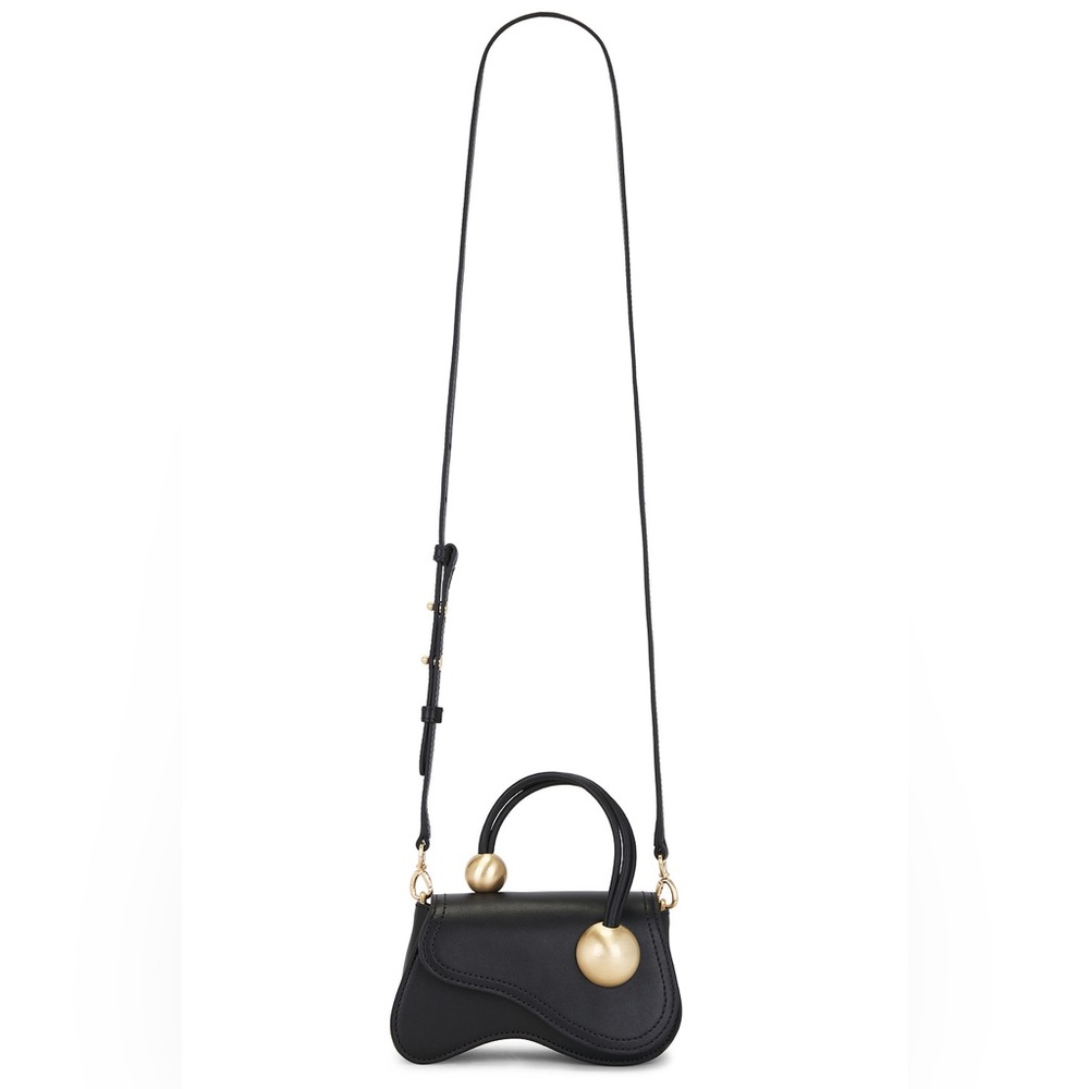cult gaia Black Shoulder Bag with Gold Accents - Picture 3 of 16